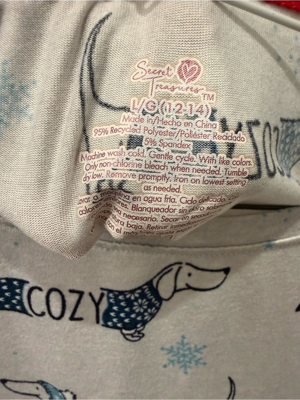 Dachshund holiday pajamas new without tags size large - Picture 2 of 3